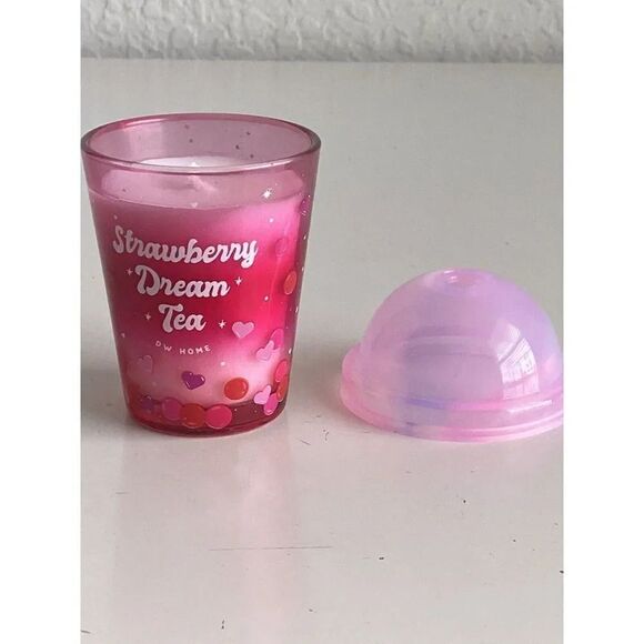 DW Home Strawberry Dream Tea Candle 4.3 OZ Richly Scented Mini Single Wick NEW - Picture 8 of 10